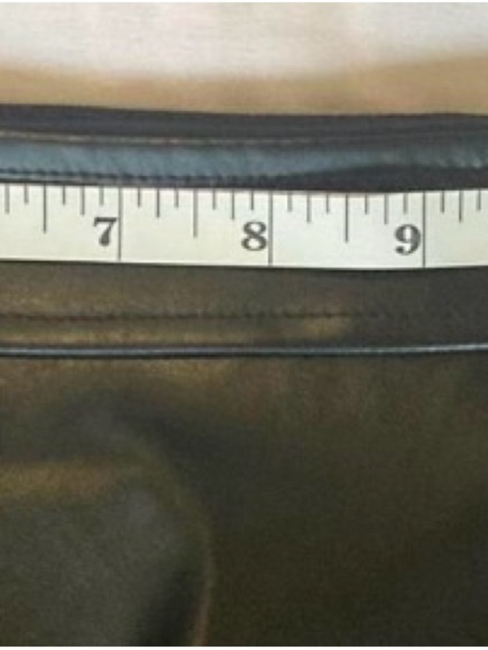 Black Faux Leather A-Line Skirt - Picture 3 of 4
